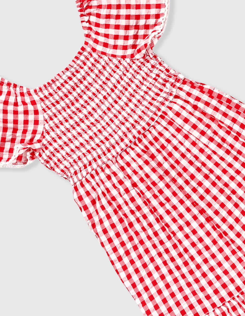 Vestido manga globo para niña 4