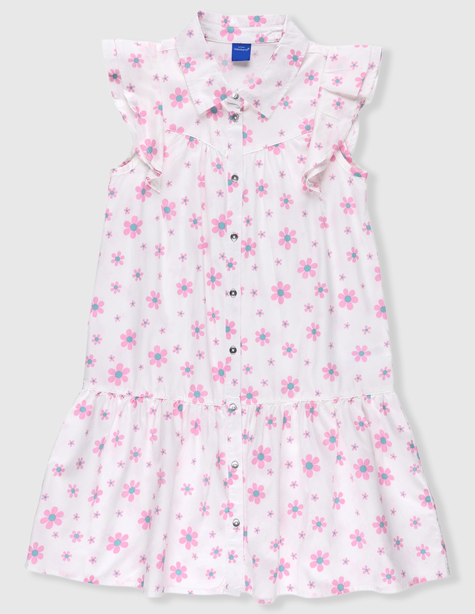 Vestido manga volantes para niña Vestido manga volantes para niña