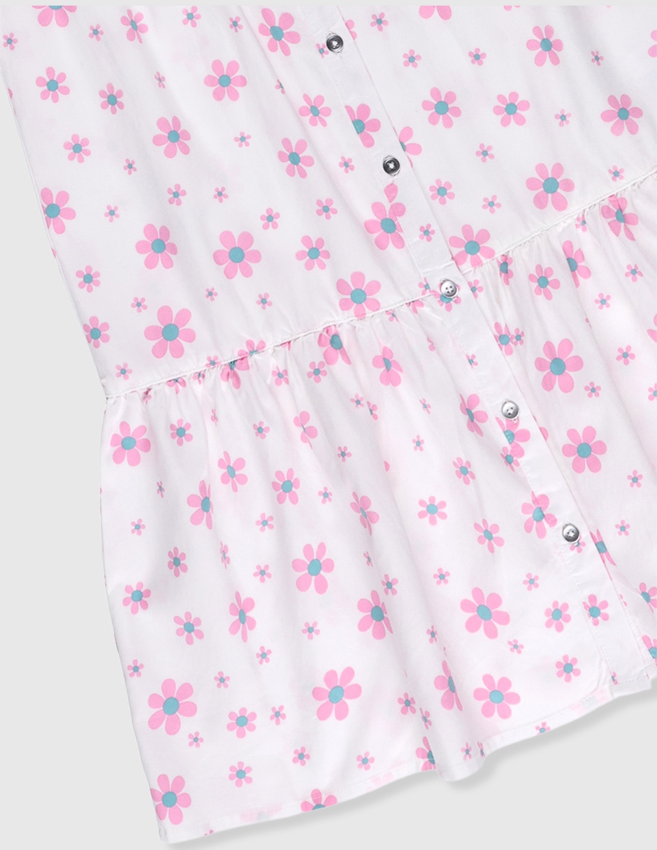 Vestido manga volantes para niña 4