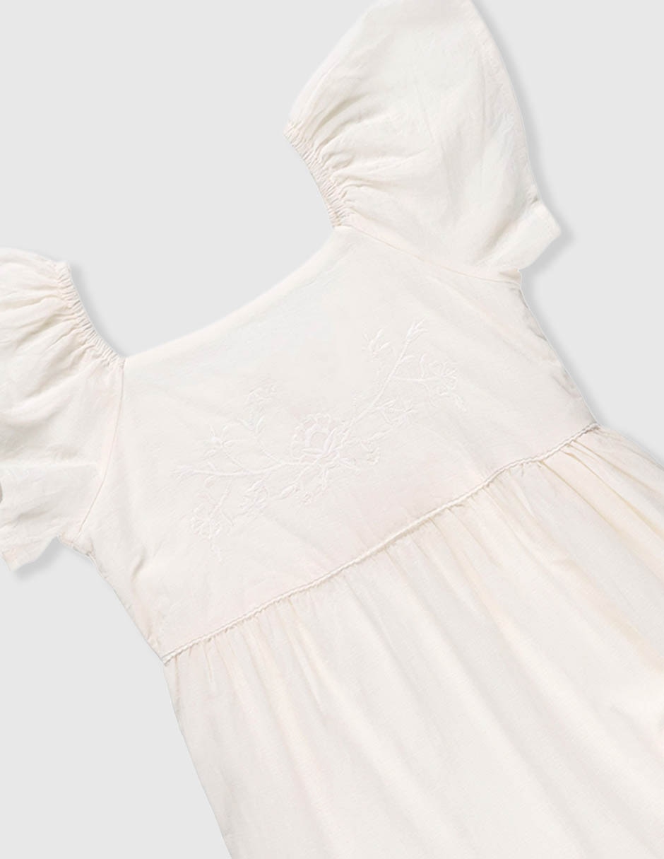 Vestido manga mariposa para niña 4