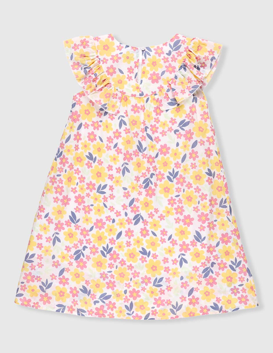 Vestido manga volantes para niña 2