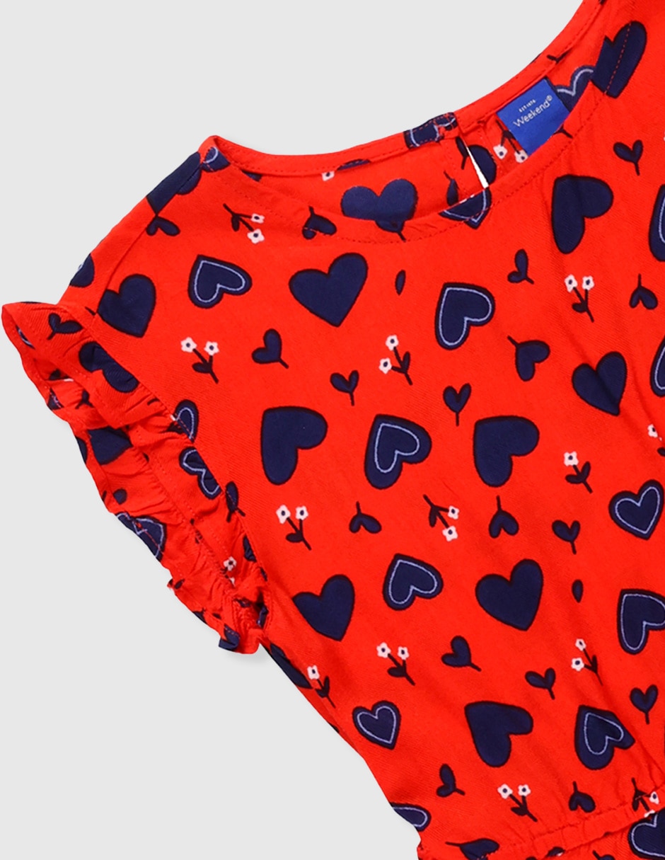 Vestido manga volantes para niña 4