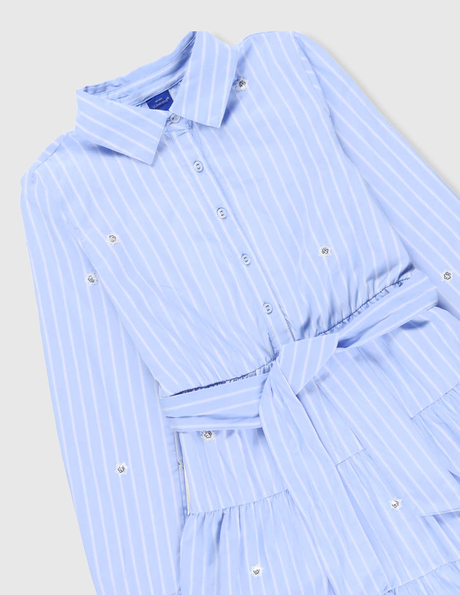 Vestido manga con puño para niña 3