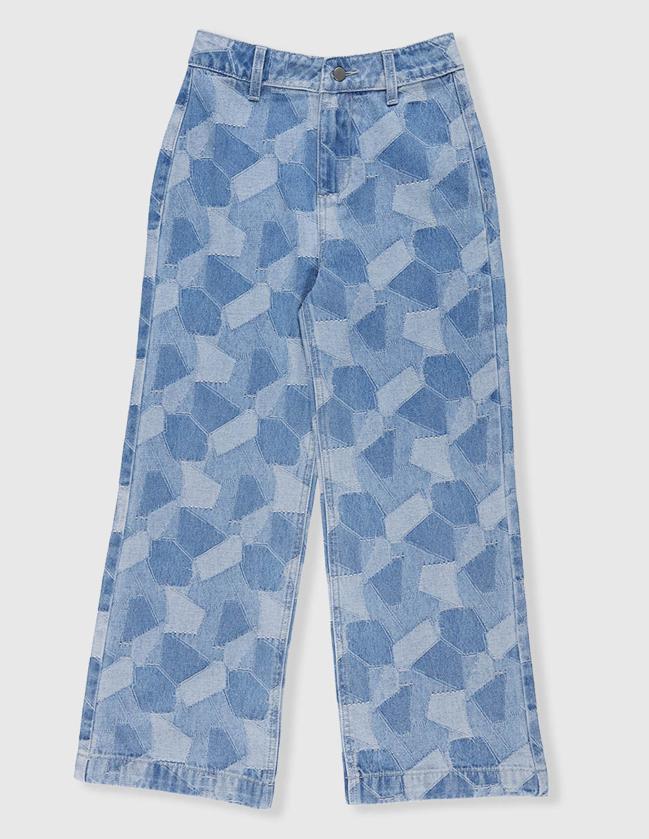 Jeans wide leg para niña