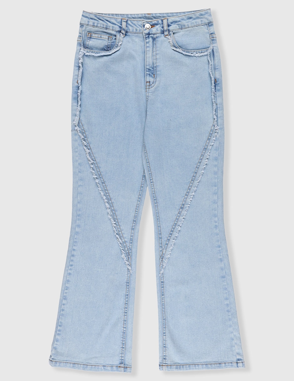 Jeans amplio deslavado para niña Jeans amplio deslavado para niña