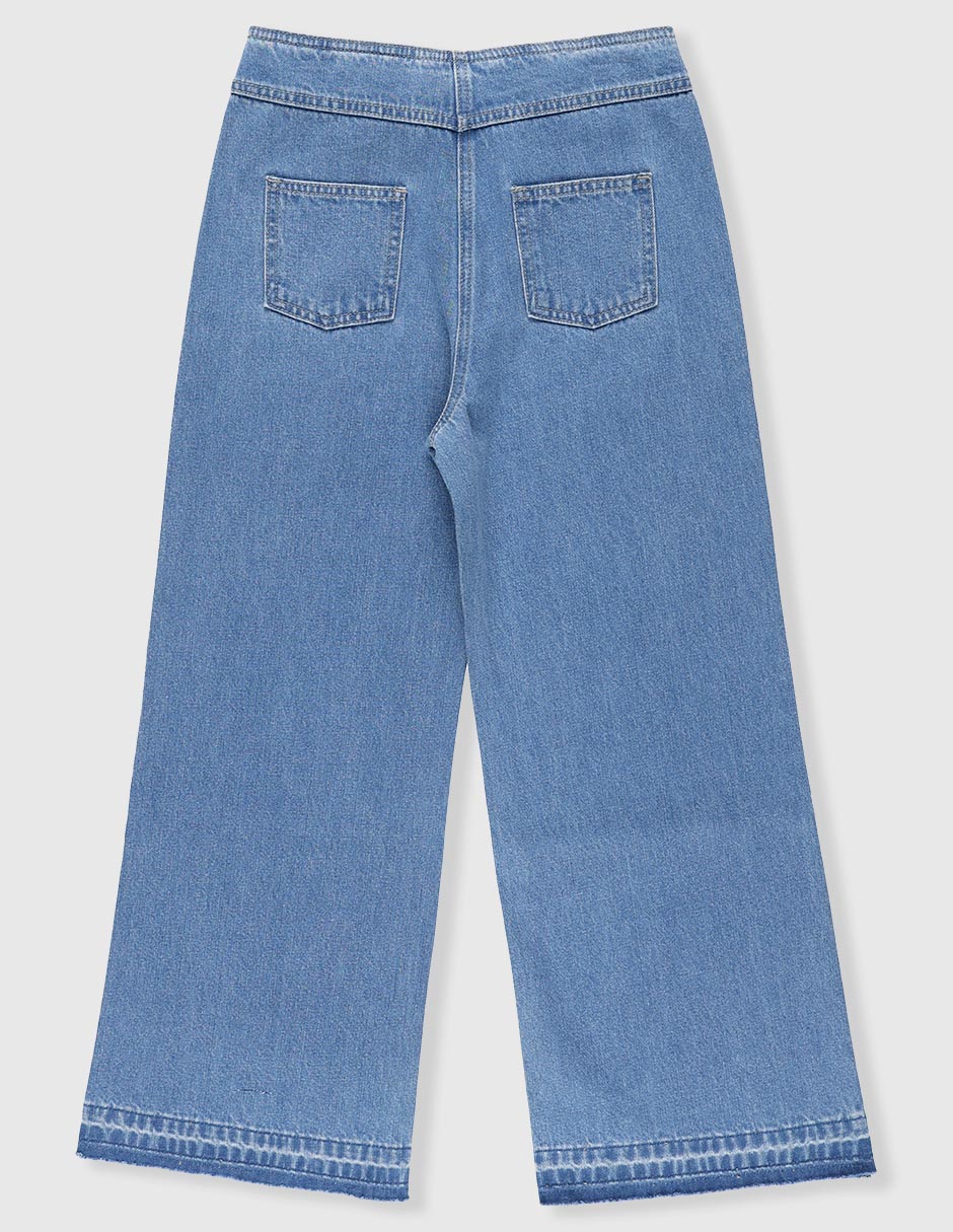 Jeans baggy lavado claro para niña 2