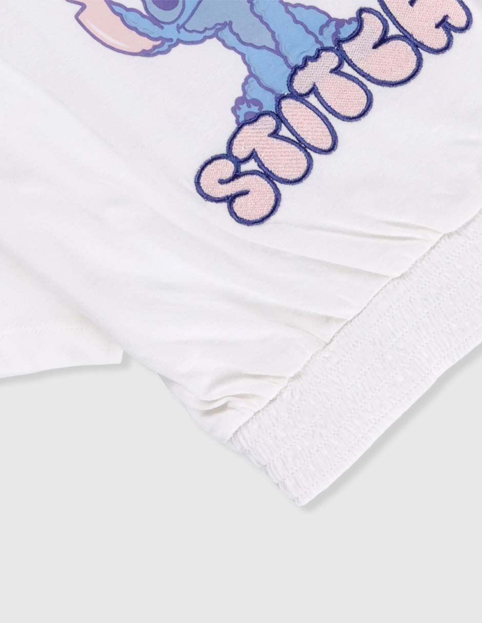 Playera Stitch manga corta para niña 4