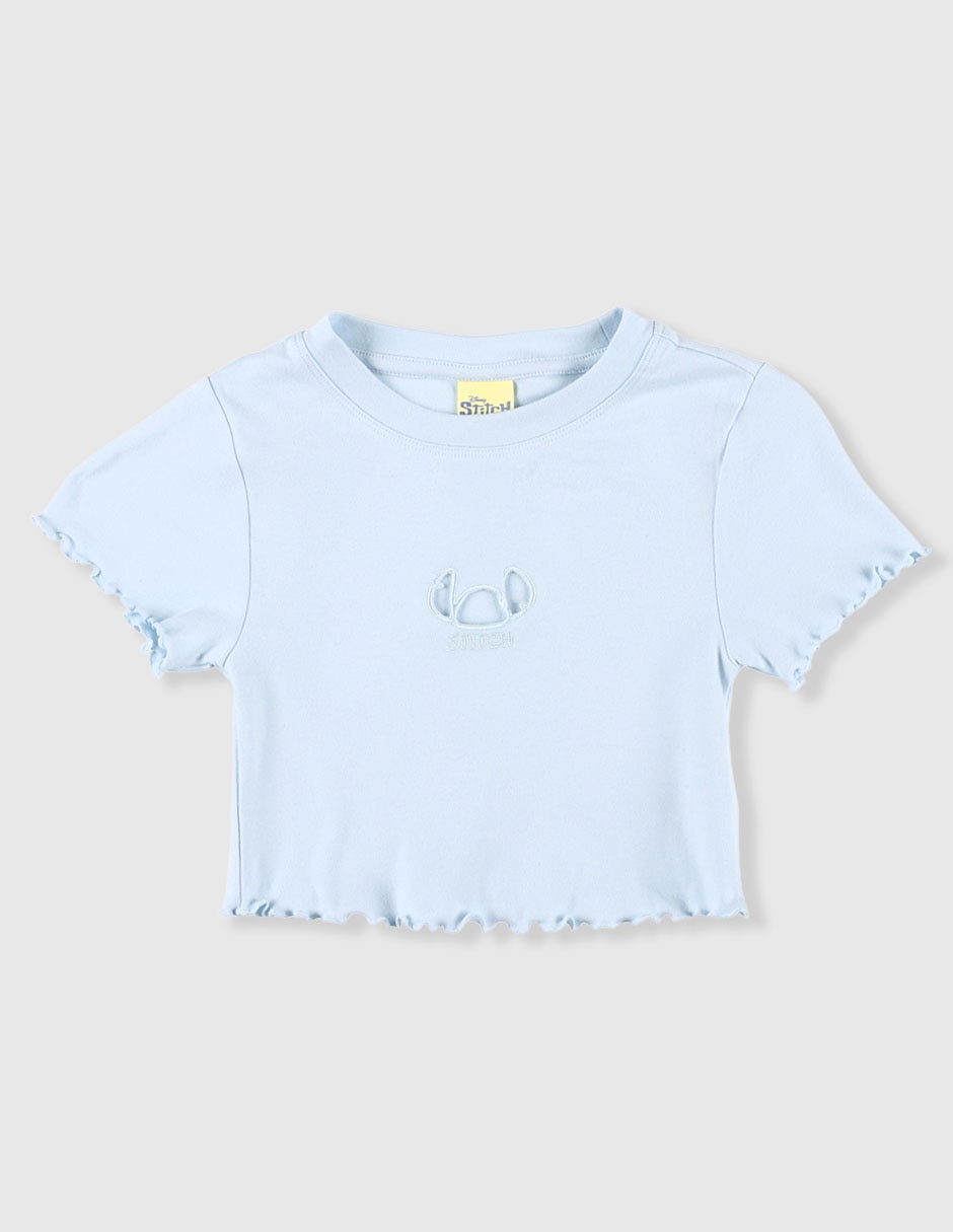 Playera Stitch manga corta para niña