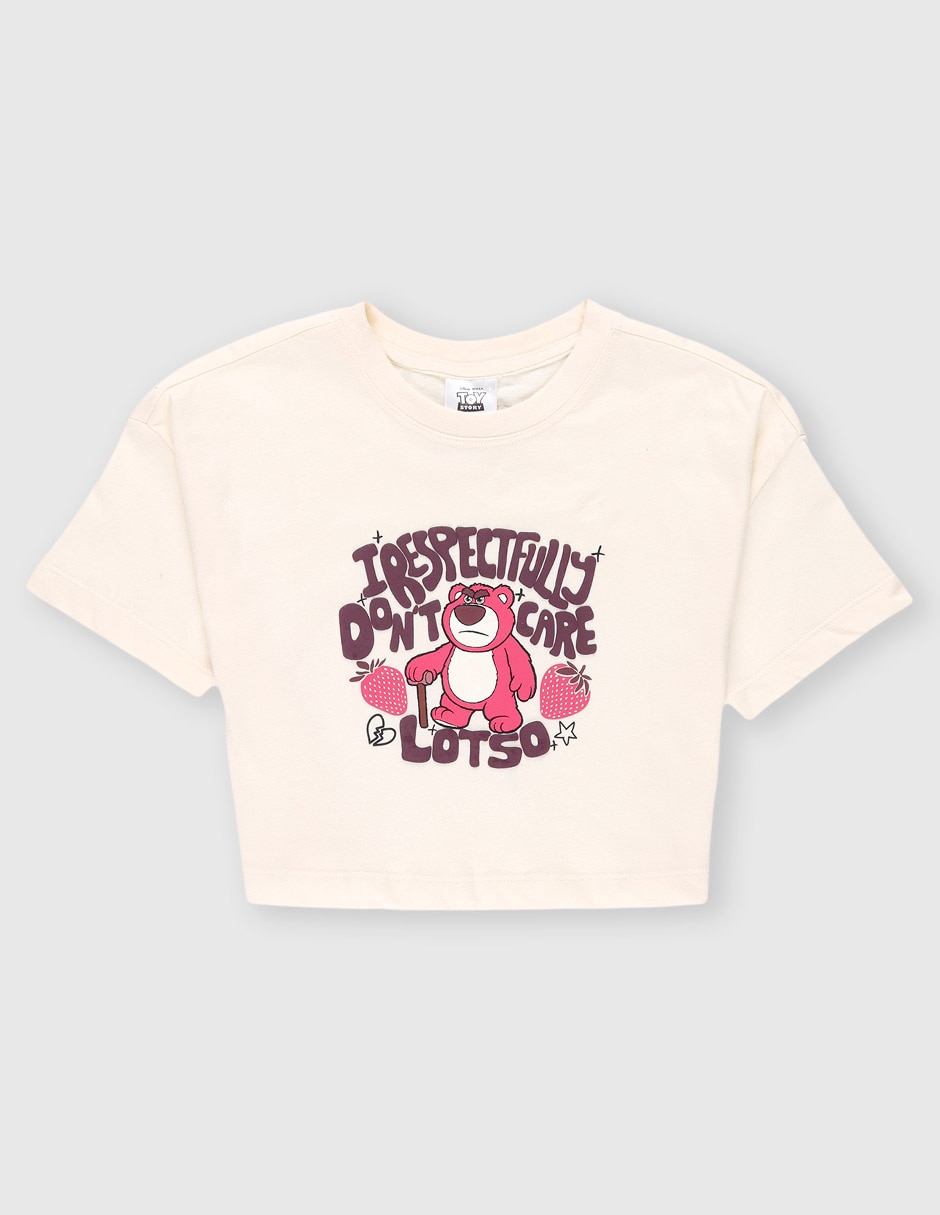 Playera Lotso Toy Story manga corta para niña Playera Lotso Toy Story manga corta para niña
