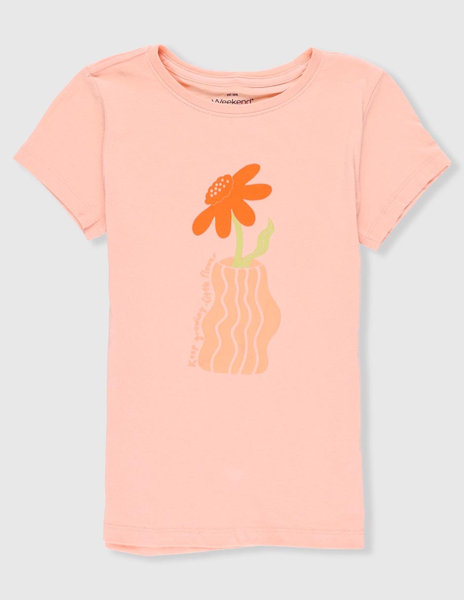 Playera manga corta para niña