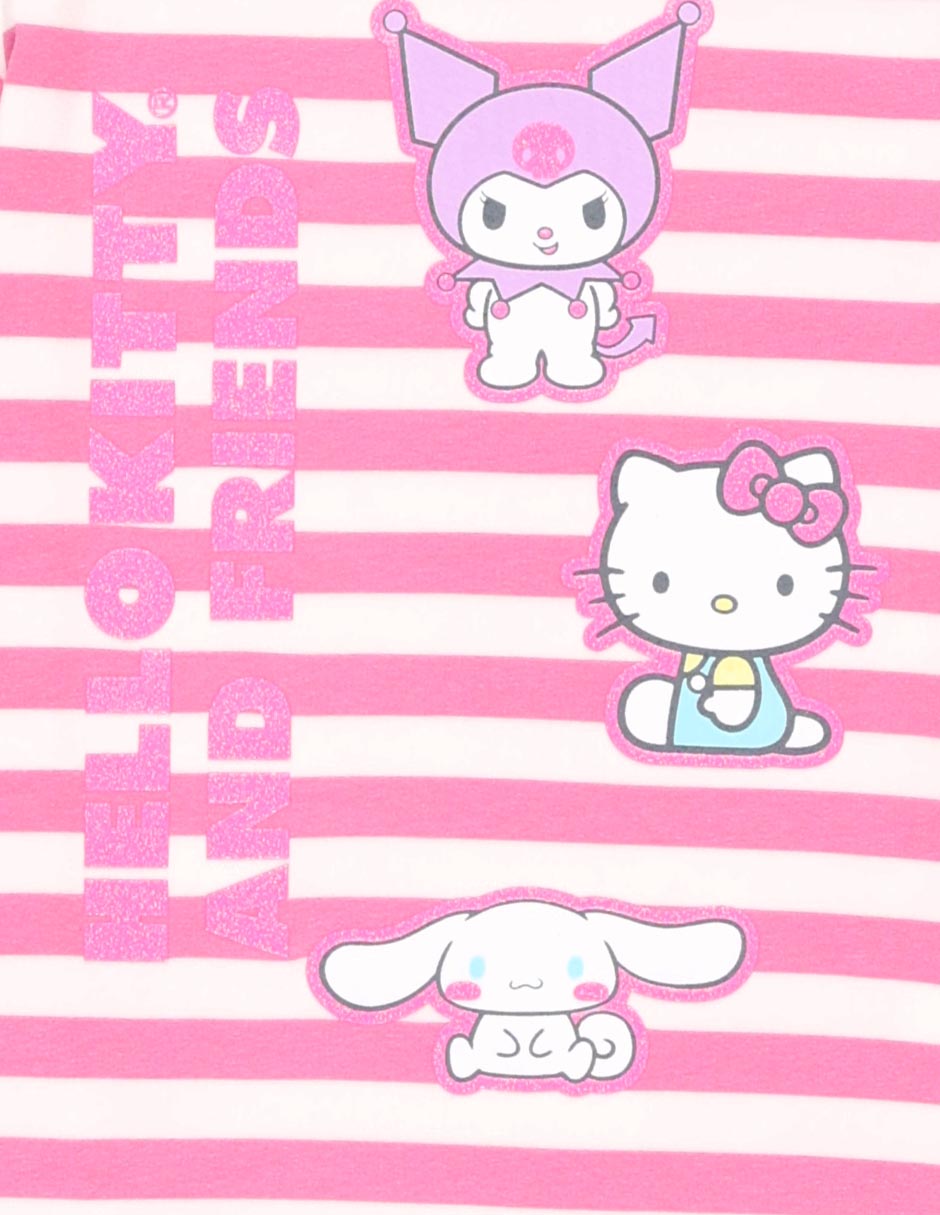 Playera Hello Kytty and friends manga corta para niña 4