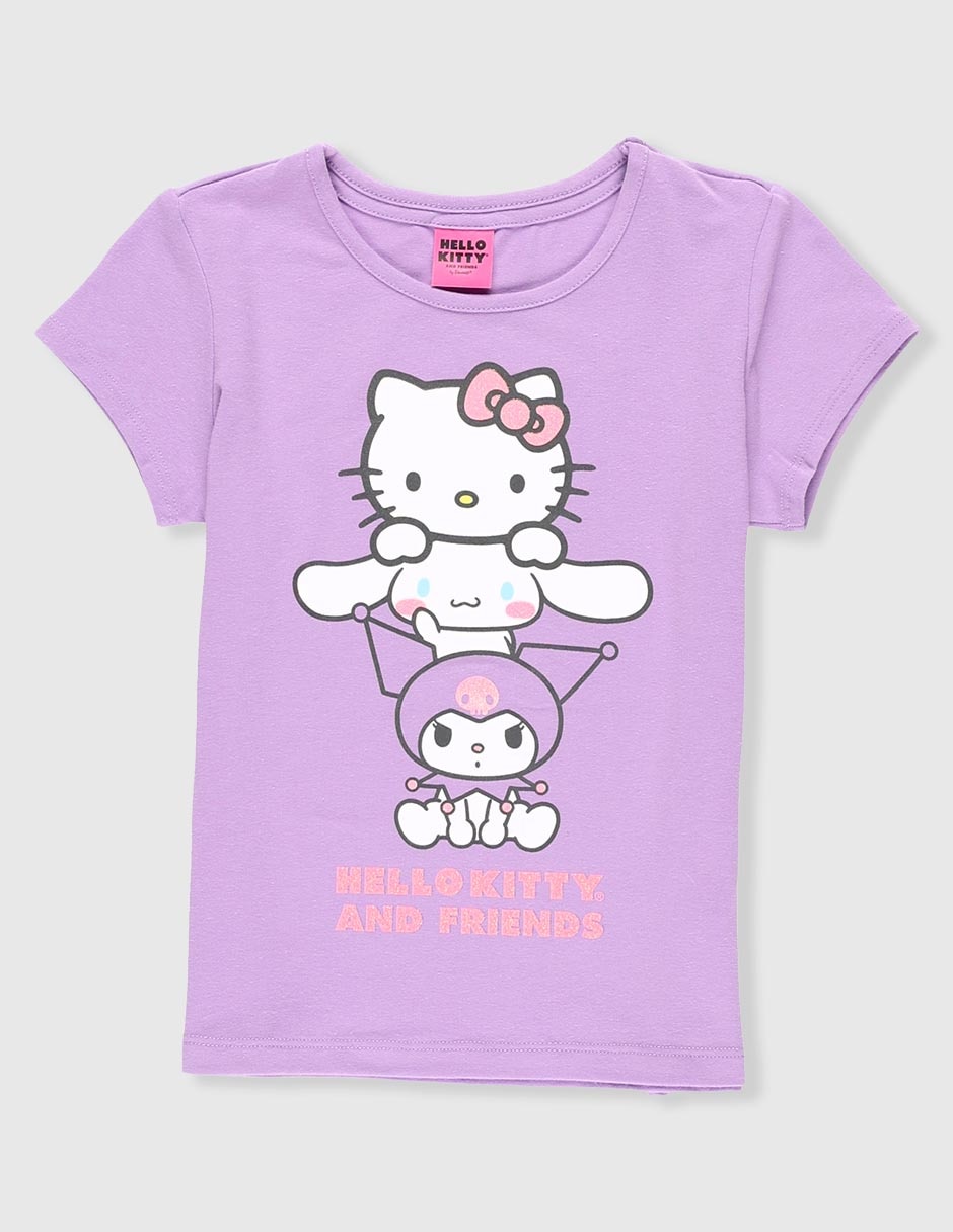 Playera Hello kitty and Friends manga corta para niña Playera Hello kitty and Friends manga corta para niña