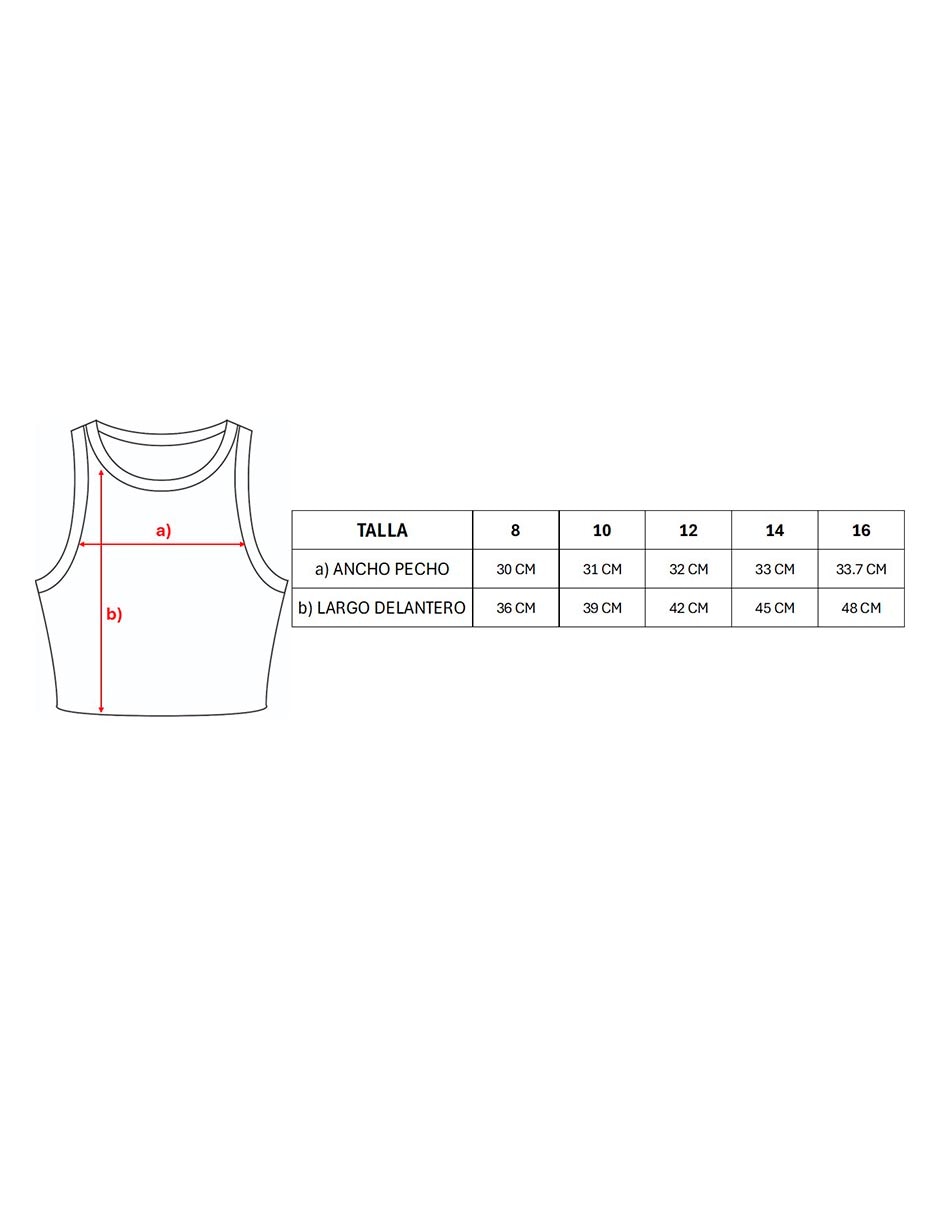 Playera sin manga para niña 4