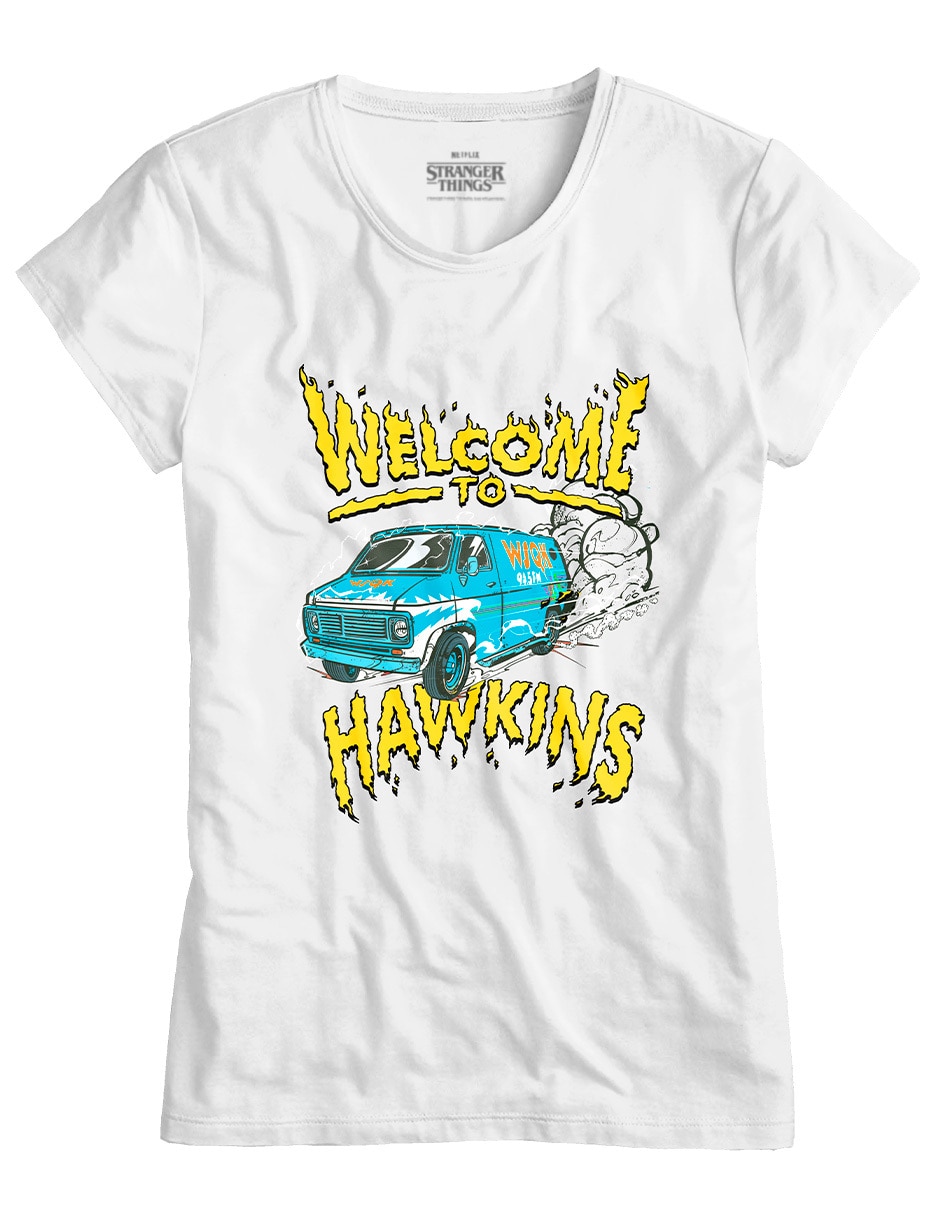 Playera Stranger Things manga corta para niña Playera Stranger Things manga corta para niña