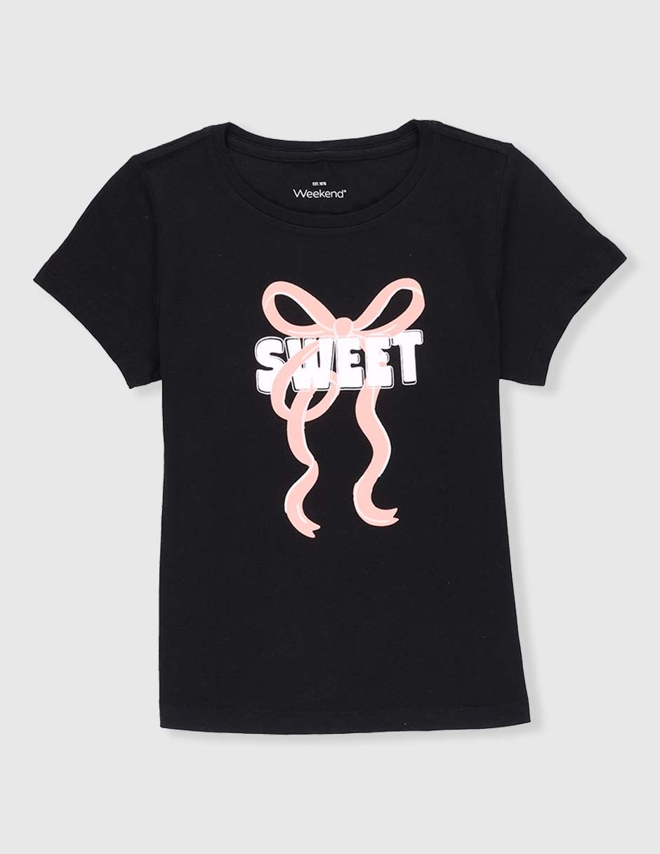 Playera manga corta para niña Playera manga corta para niña
