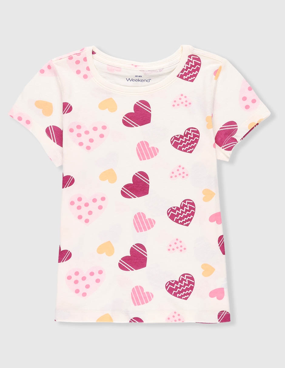 Playera manga corta para niña