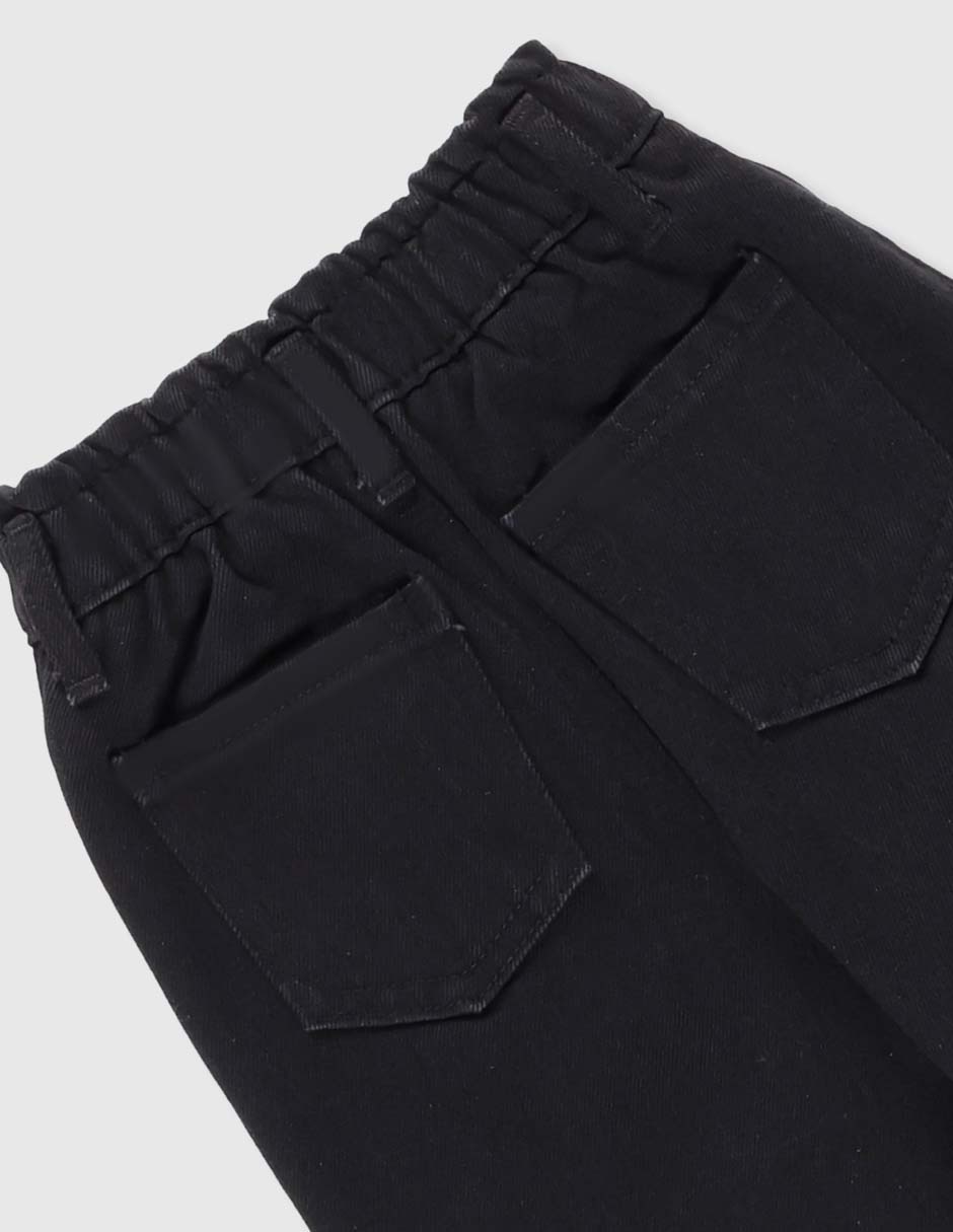 Jeans amplio lavado obscuro para niña 4