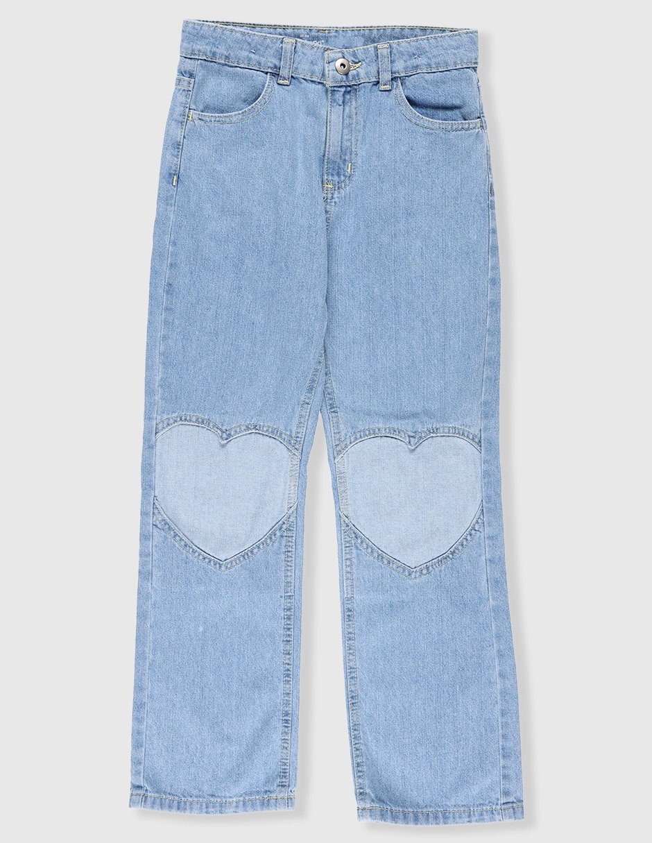 Jeans straight lavado claro para niña Jeans straight lavado claro para niña
