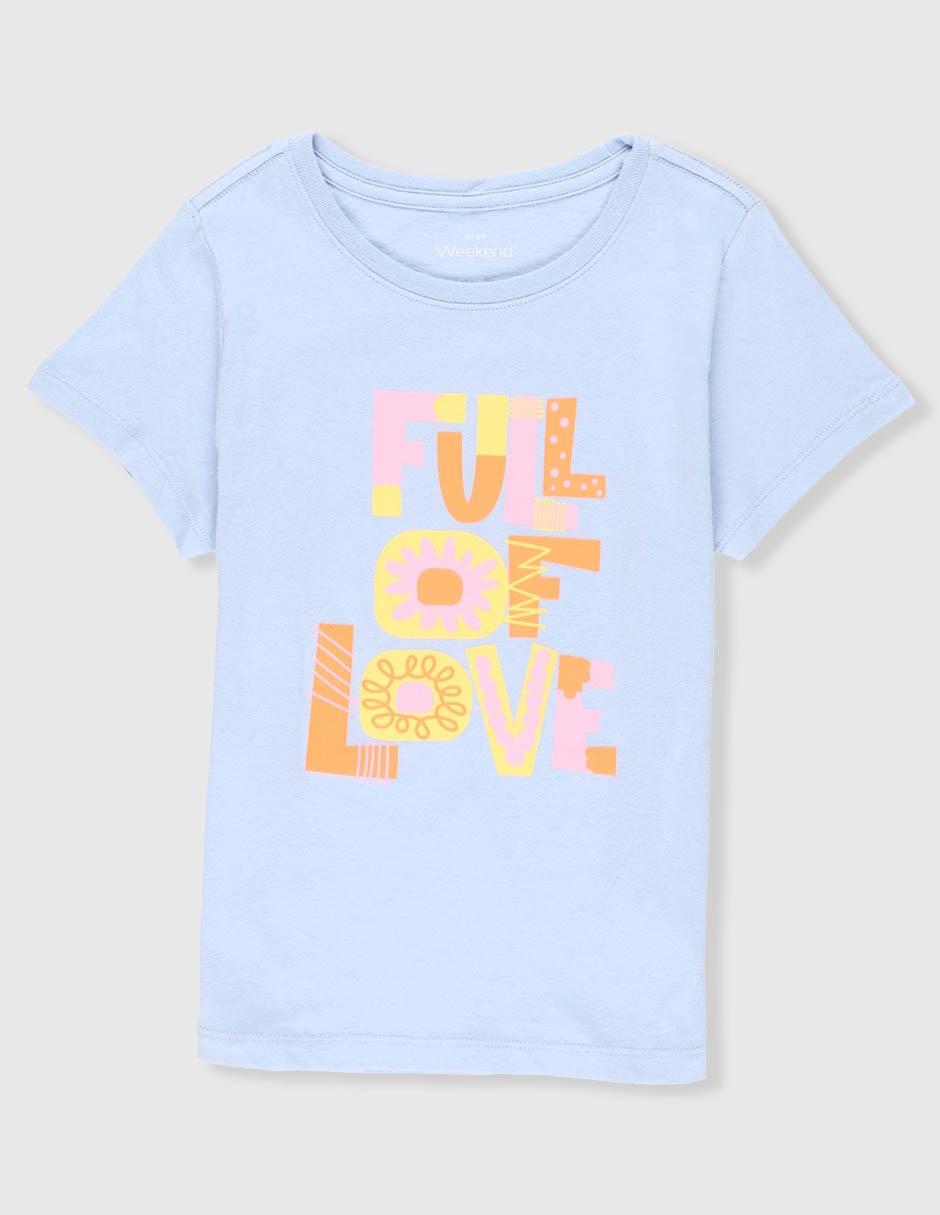 Playera manga corta para niña Playera manga corta para niña