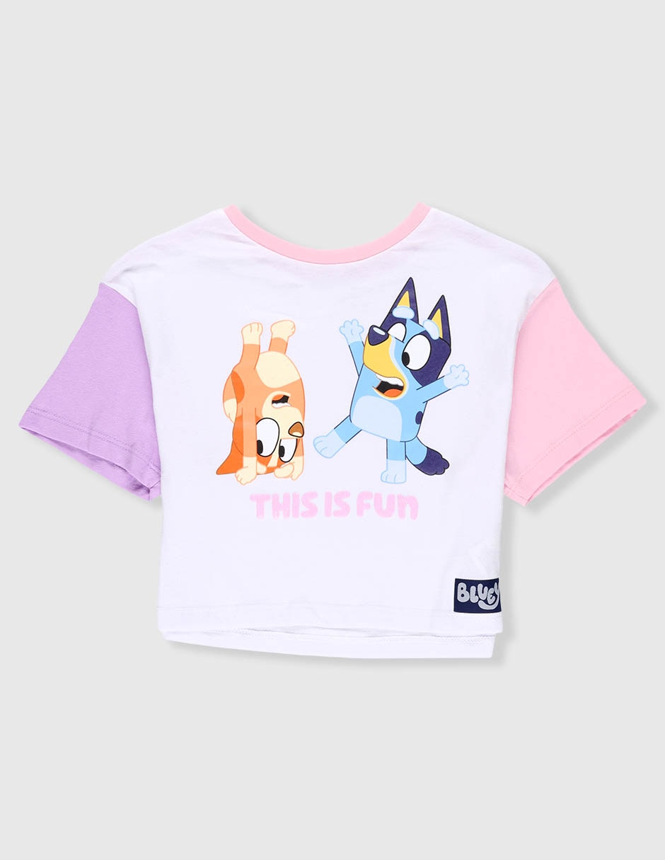 Playera y Bingo manga corta para niña Playera y Bingo manga corta para niña