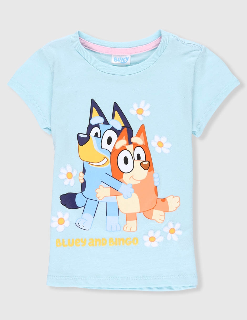 Playera Bluey y Bingo manga corta para niña Playera Bluey y Bingo manga corta para niña