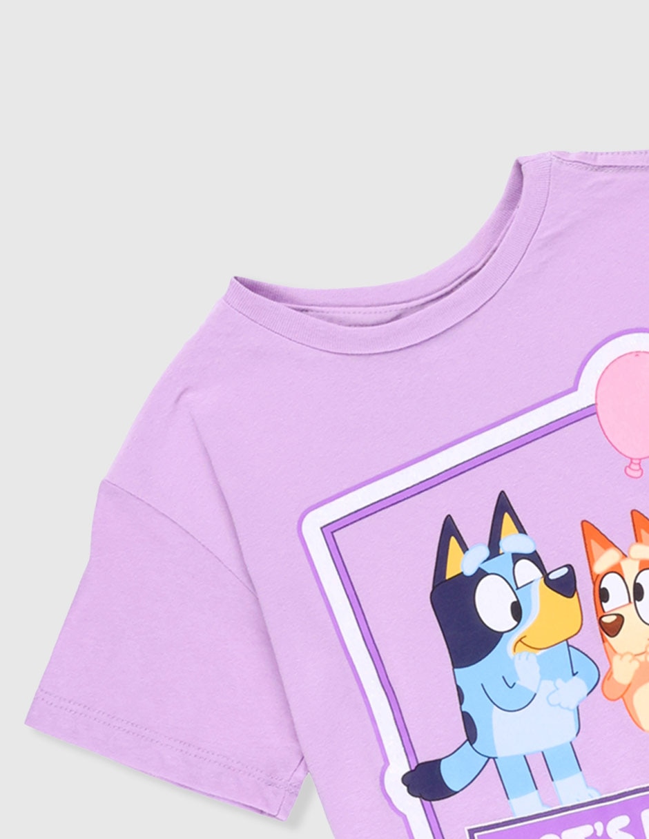 Playera bluey y bingo manga corta para niña 3