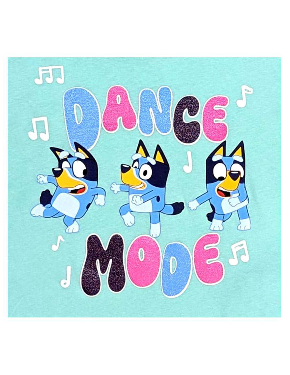 Playera Bluey manga corta para niña 3