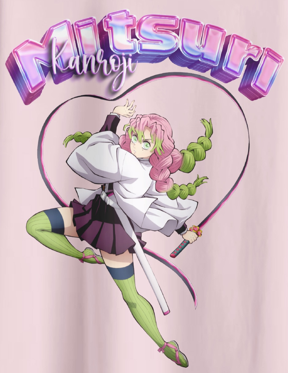 Playera Mitsuri Kanroji manga corta para niña 3