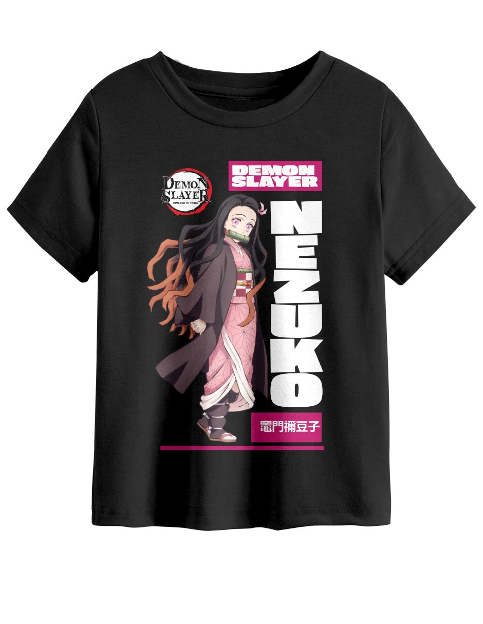 Playera Nezuko Kamado manga corta para niña 1