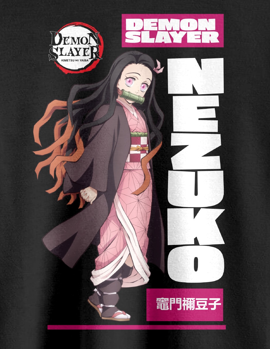 Playera Nezuko Kamado manga corta para niña 3