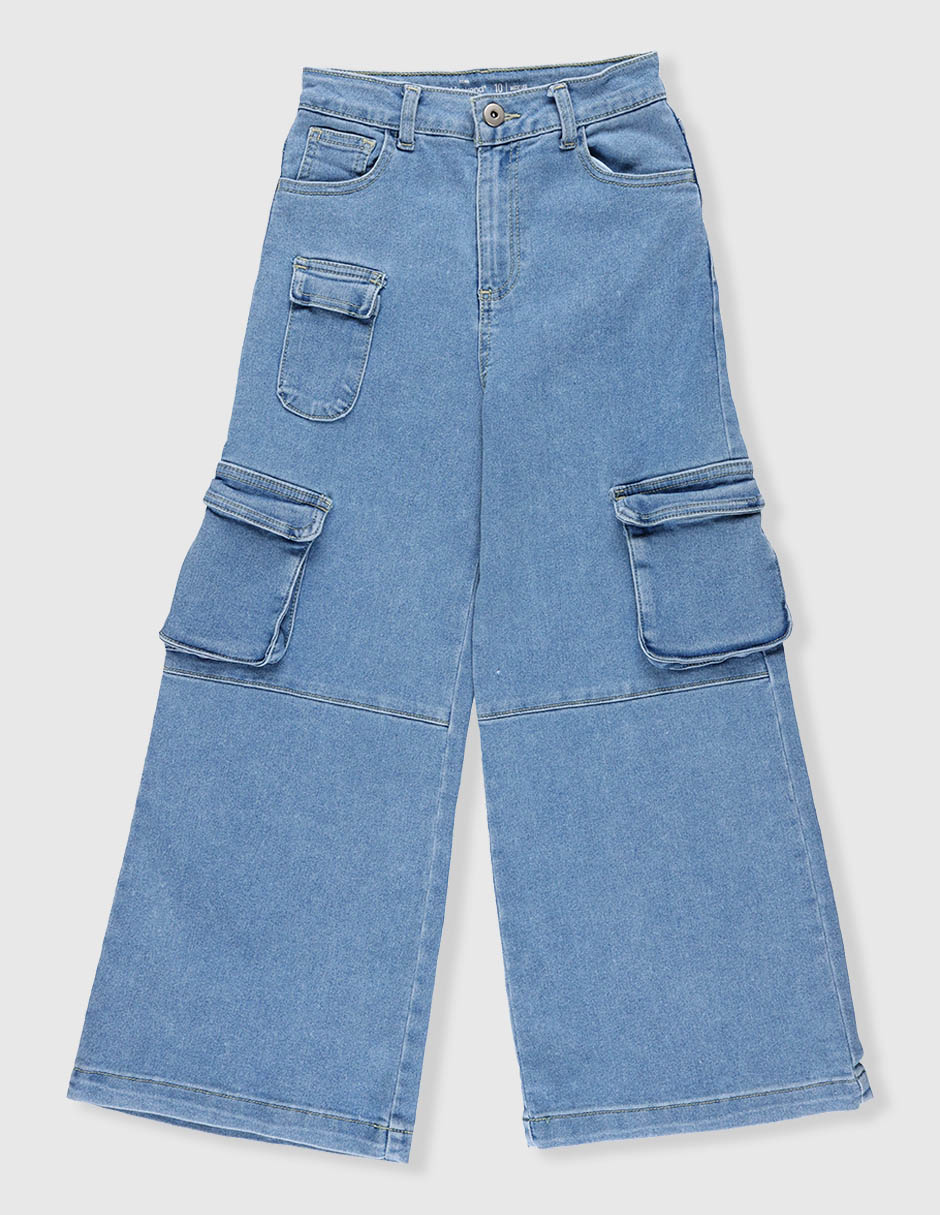 Jeans cargo amplio para niña Jeans cargo amplio para niña