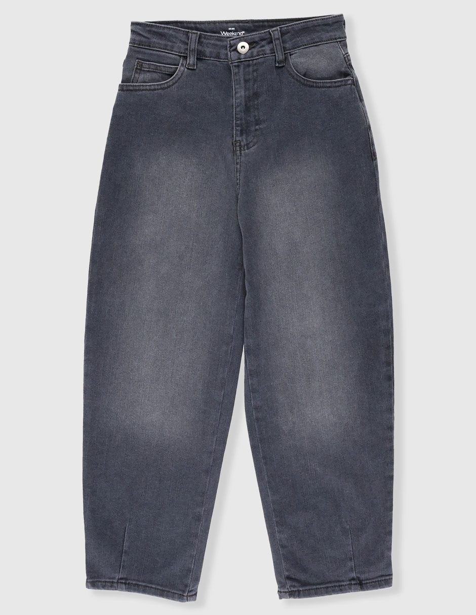 Jeans relaxed amplio lavado obscuro para niña