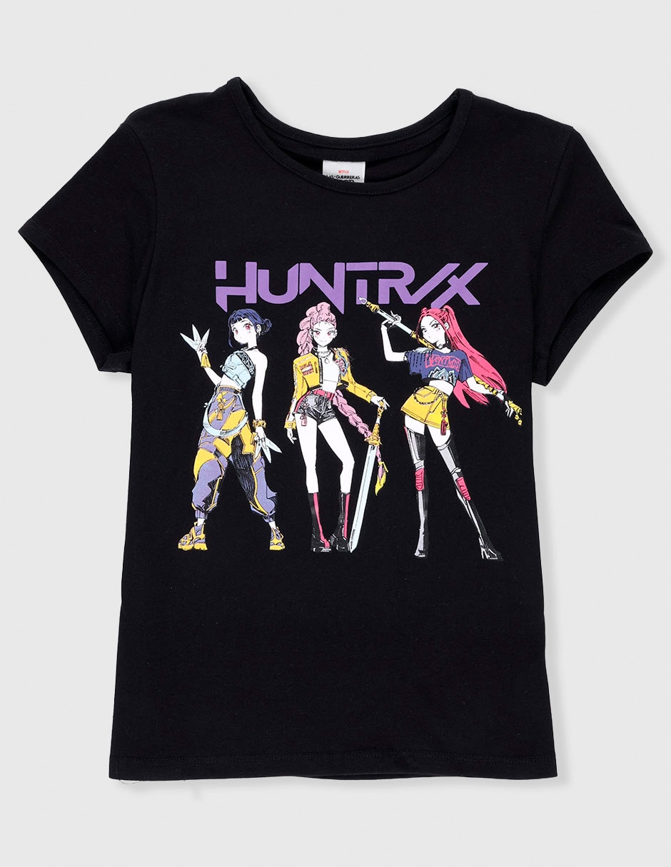 Playera Huntrix Las guerreras K-Pop manga corta para niña 1