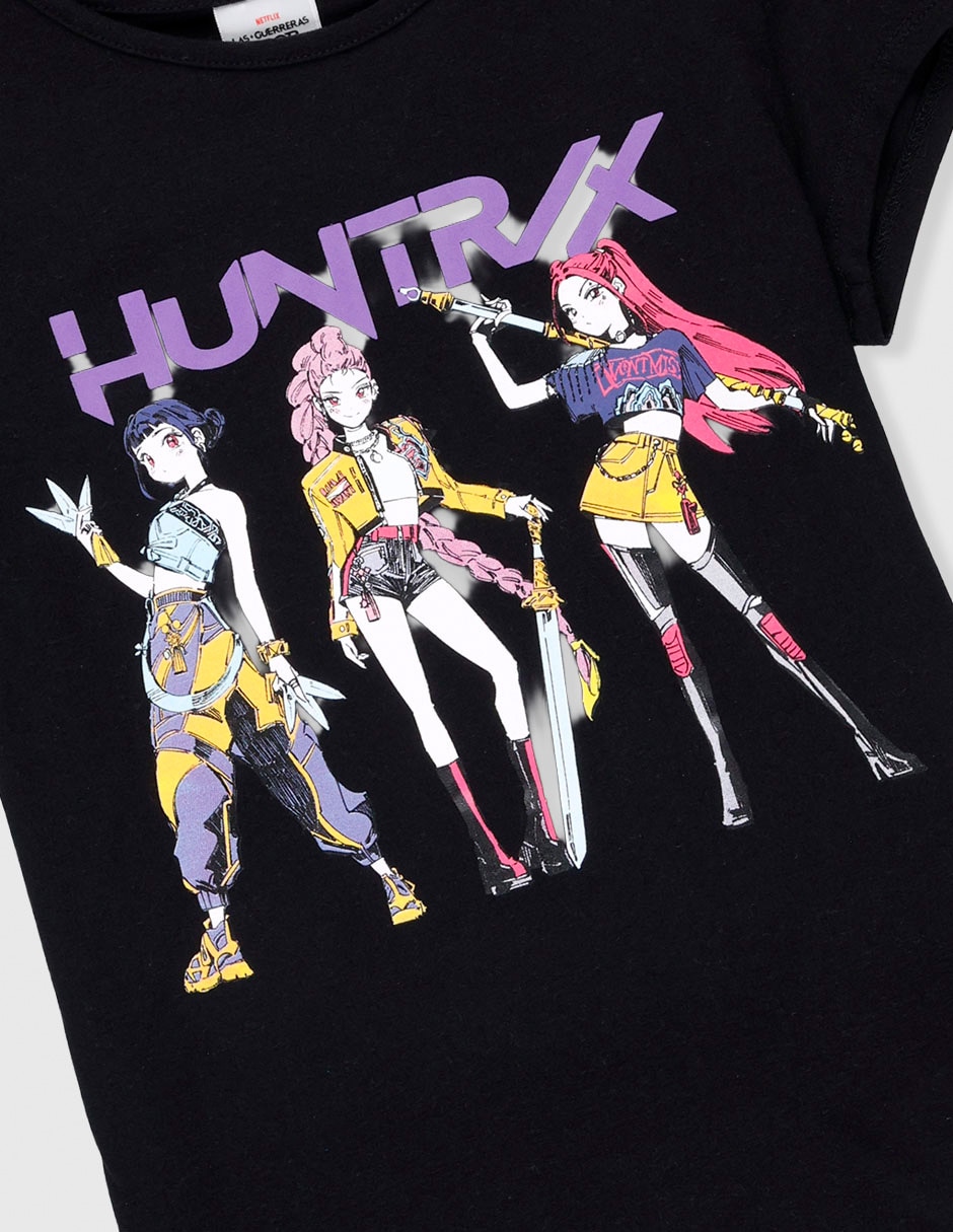Playera Huntrix Las guerreras K-Pop manga corta para niña 4