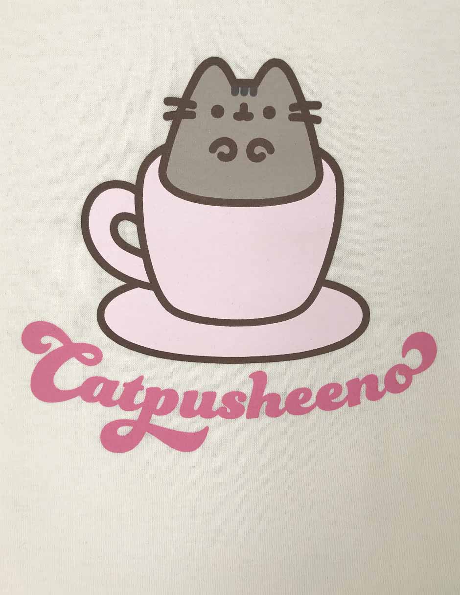 Playera Pusheen manga corta para niña 4