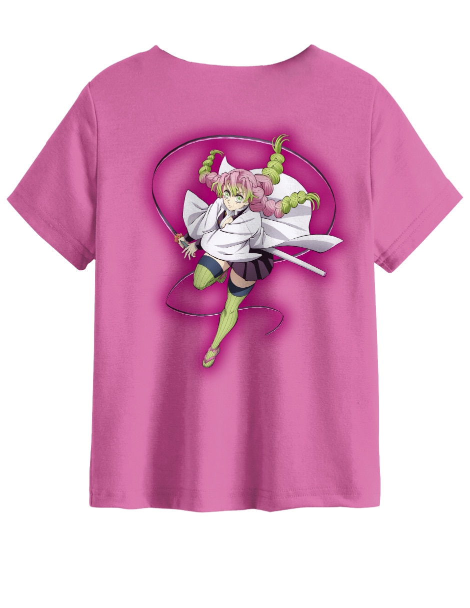 Playera Demon Slayer: Kimetsu no Yaiba manga corta para niña 2