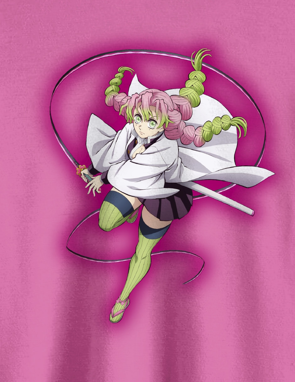 Playera Demon Slayer: Kimetsu no Yaiba manga corta para niña 4