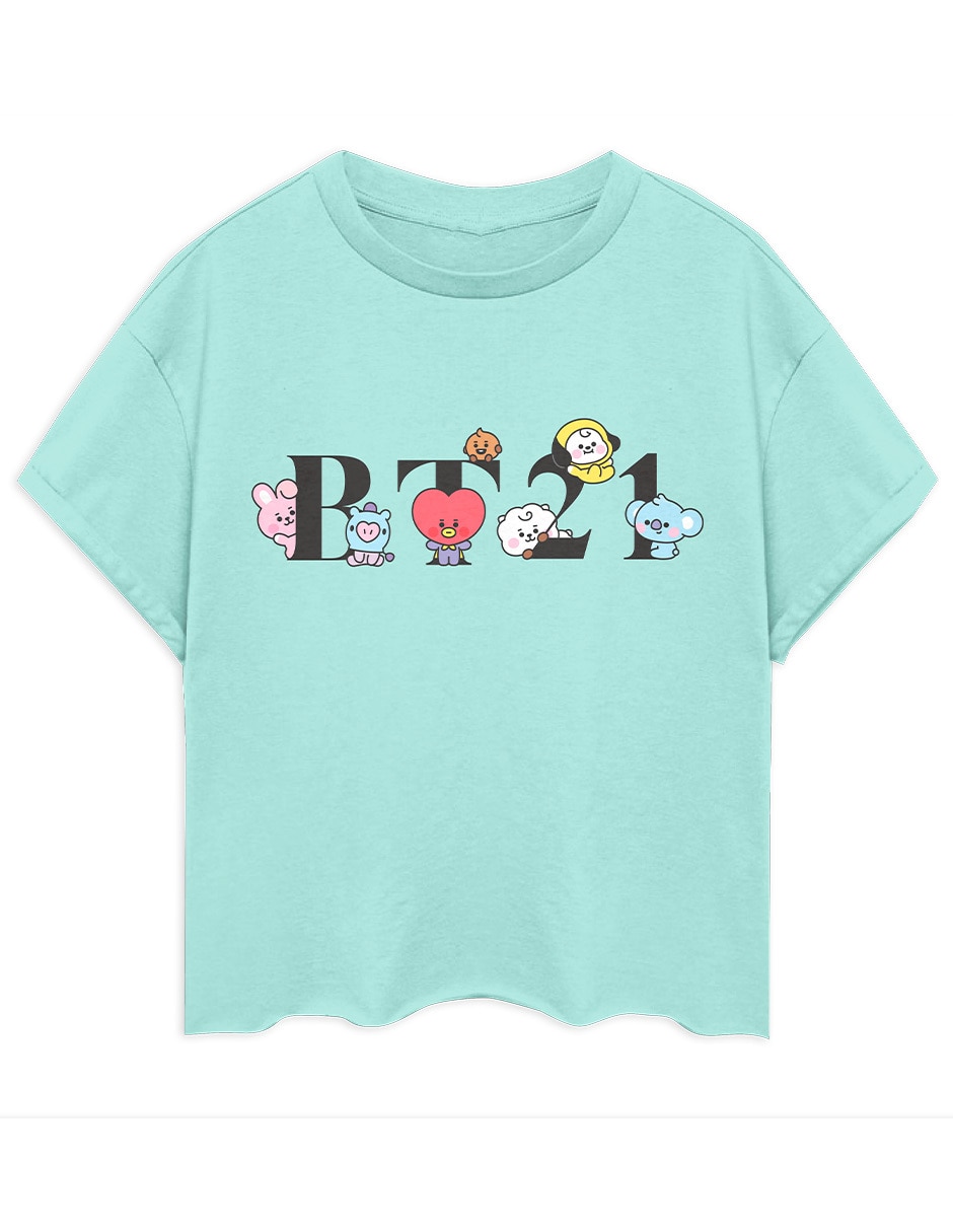 Playera Tycoon Tata BTS manga corta para niña Playera Tycoon Tata BTS manga corta para niña