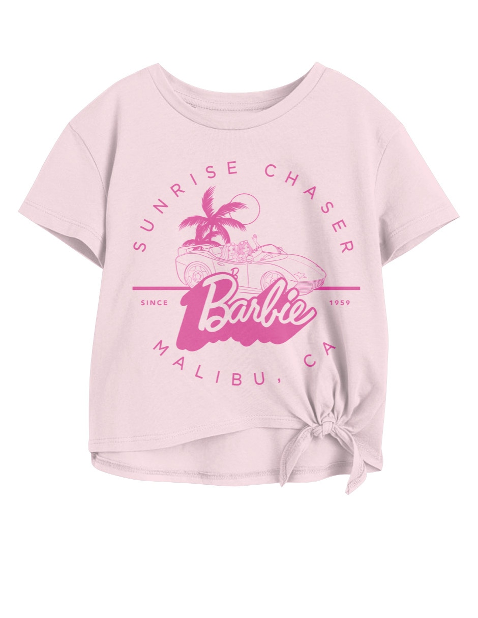 Playera Barbiemanga corta para niña Playera Barbiemanga corta para niña