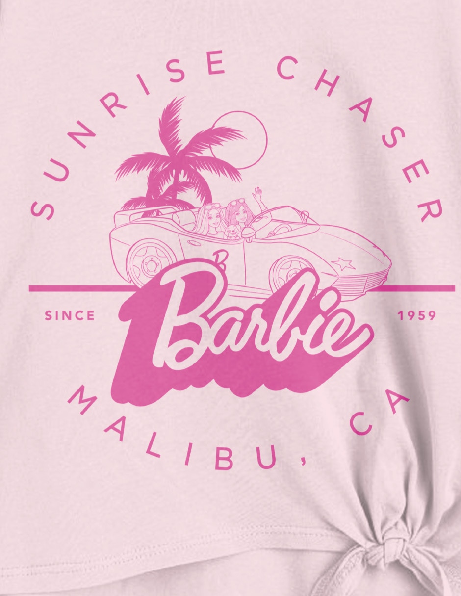 Playera Barbiemanga corta para niña 3