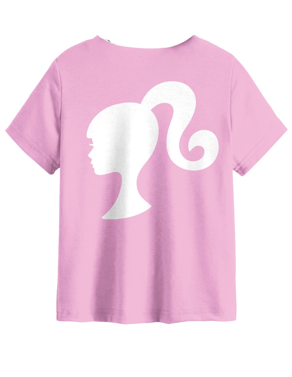 Playera Barbie manga corta para niña 2
